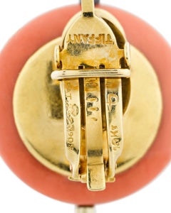 Tiffany & Co. Coral and Diamond Earrings