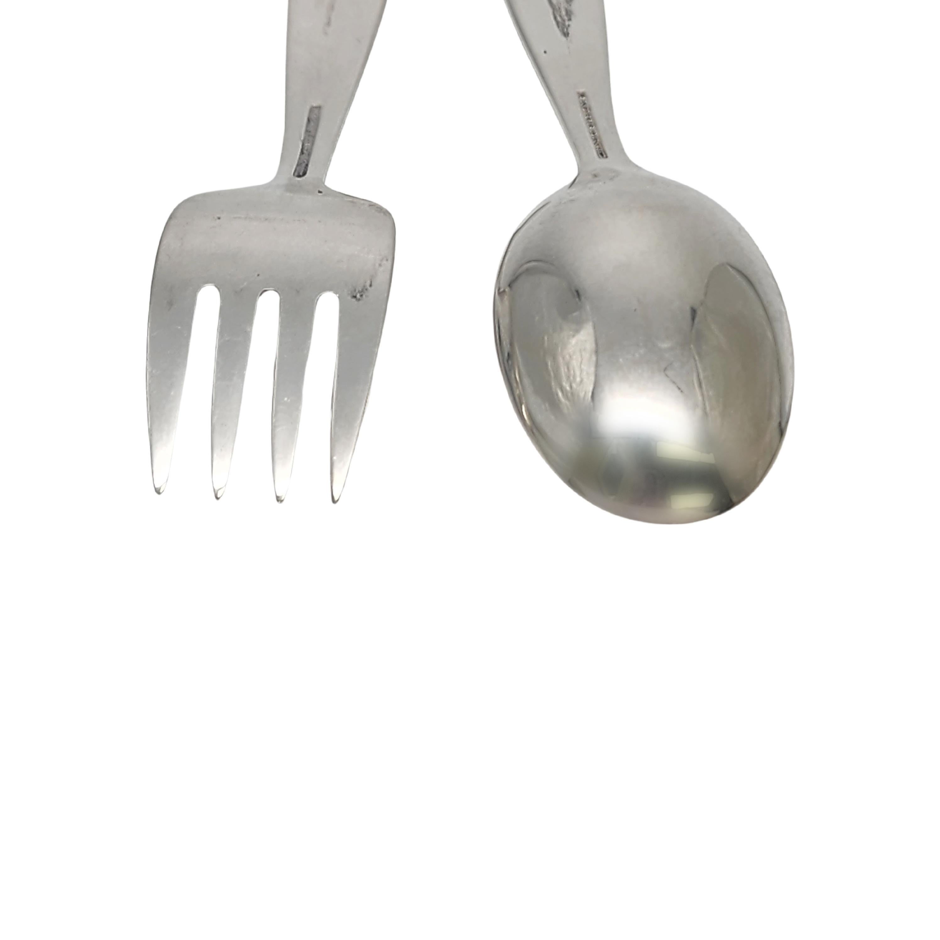 Tiffany & Co Cordis Sterling Silver Baby Spoon and Fork #17260 For Sale 2