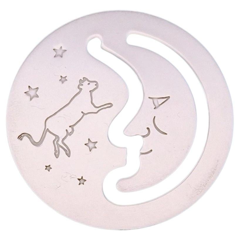Tiffany & Co. Cow Jumped Over the Moon Sterling Silver Bookmark For Sale