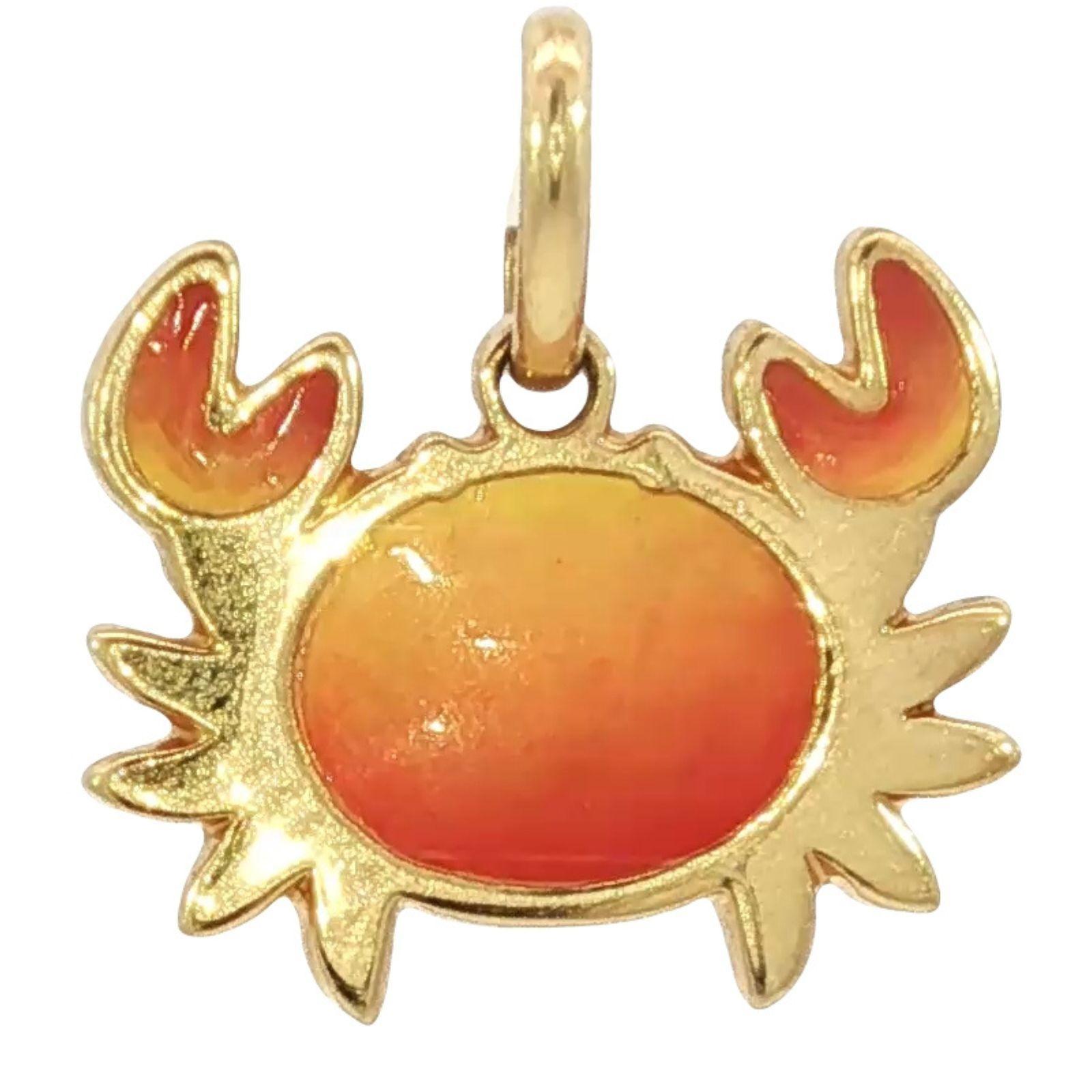 Tiffany & Co. Pendentif français en or jaune 18K avec breloque crabe RARE en vente 2