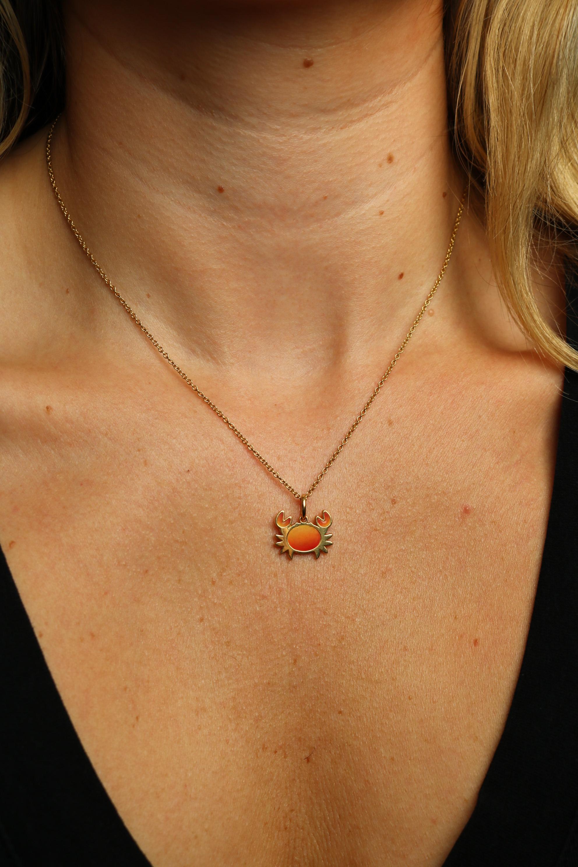 Tiffany & Co. Pendentif français en or jaune 18K avec breloque crabe RARE en vente 3