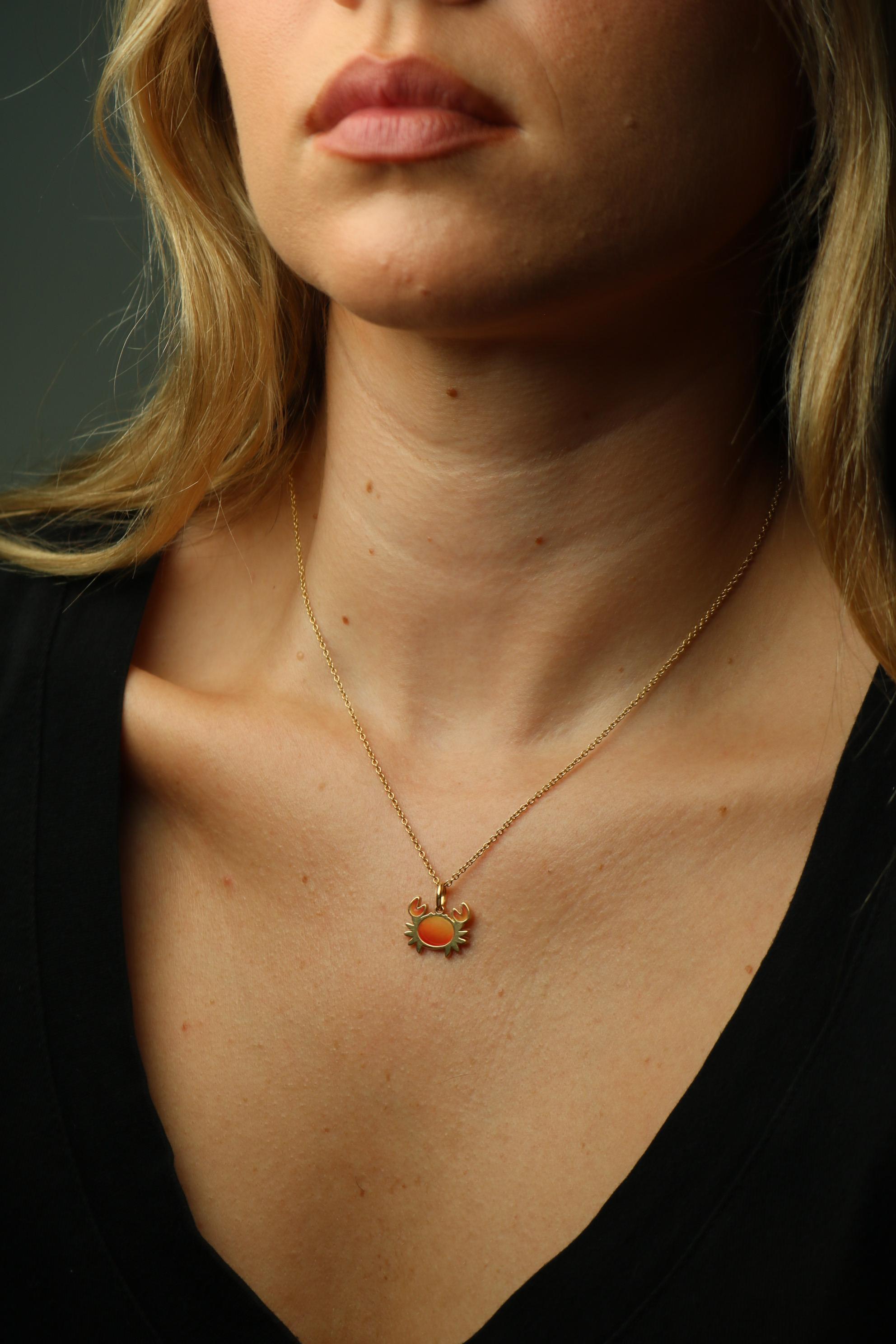 Tiffany & Co. Pendentif français en or jaune 18K avec breloque crabe RARE en vente 4