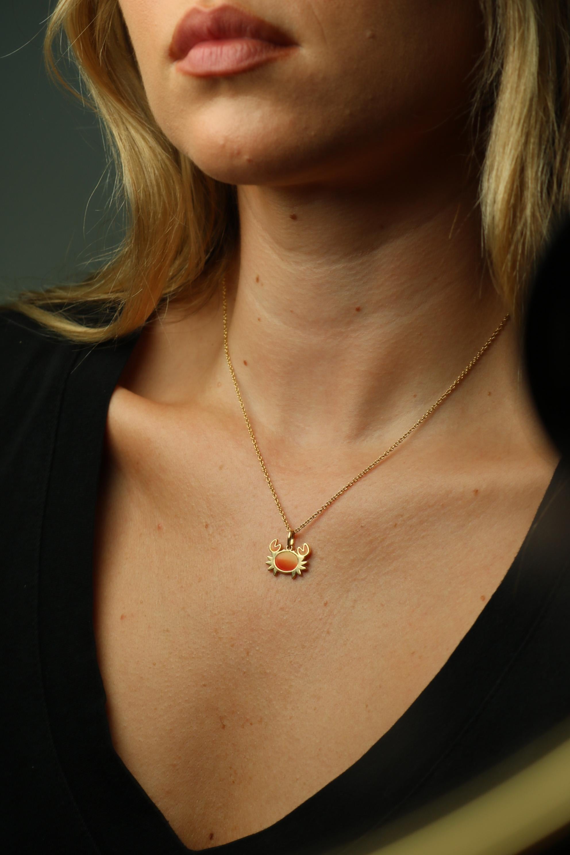 Tiffany & Co. Pendentif français en or jaune 18K avec breloque crabe RARE en vente 5