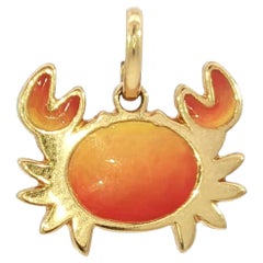 Tiffany & Co. Pendentif français en or jaune 18K avec breloque crabe RARE
