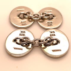 Tiffany & Co. Crab/Zodiac Sterling/Enamel Cufflinks