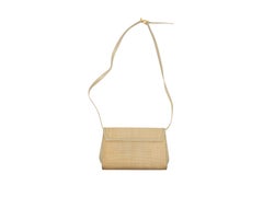 Tiffany & Co. Cream Straw & Leather Crossbody Bag