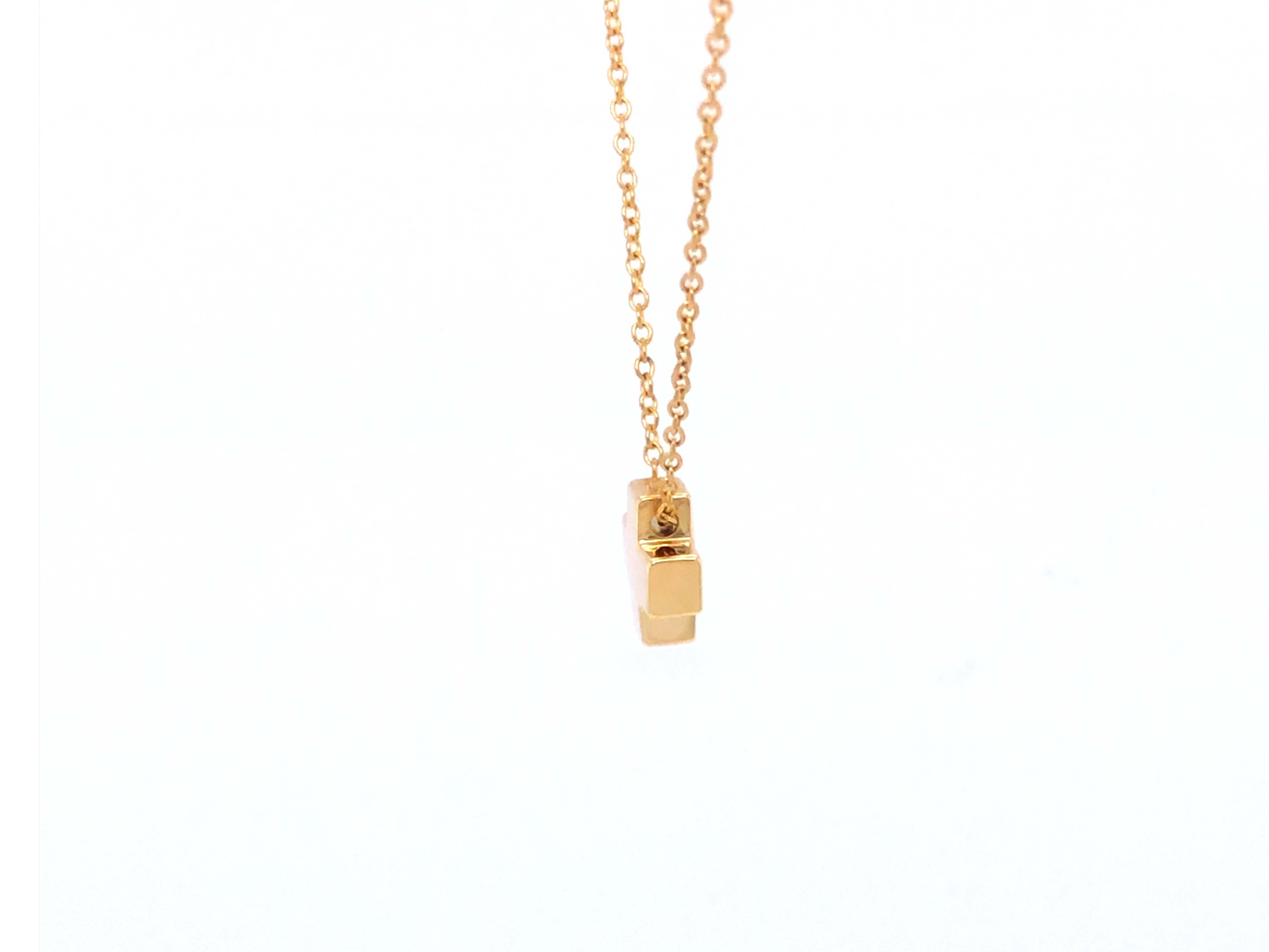 Tiffany & Co. Kreuz-Anhänger und Kette, 18 Karat Gelbgold für Damen oder Herren
