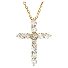 tiffany small cross necklace Tiffany
Co. Cross Pendant Necklace 18K Yellow Gold with Diamonds Small