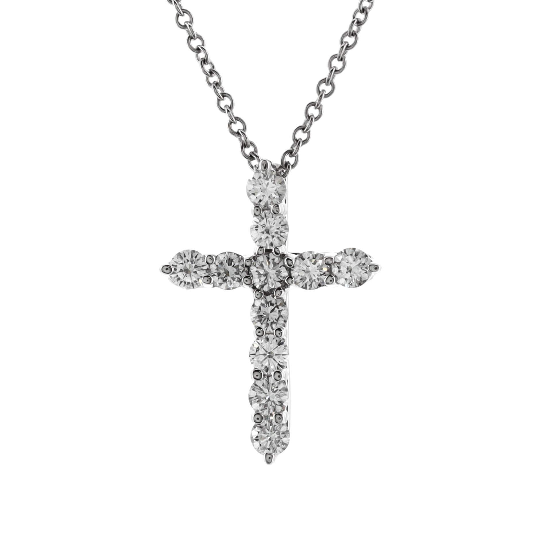 tiffany small cross necklace