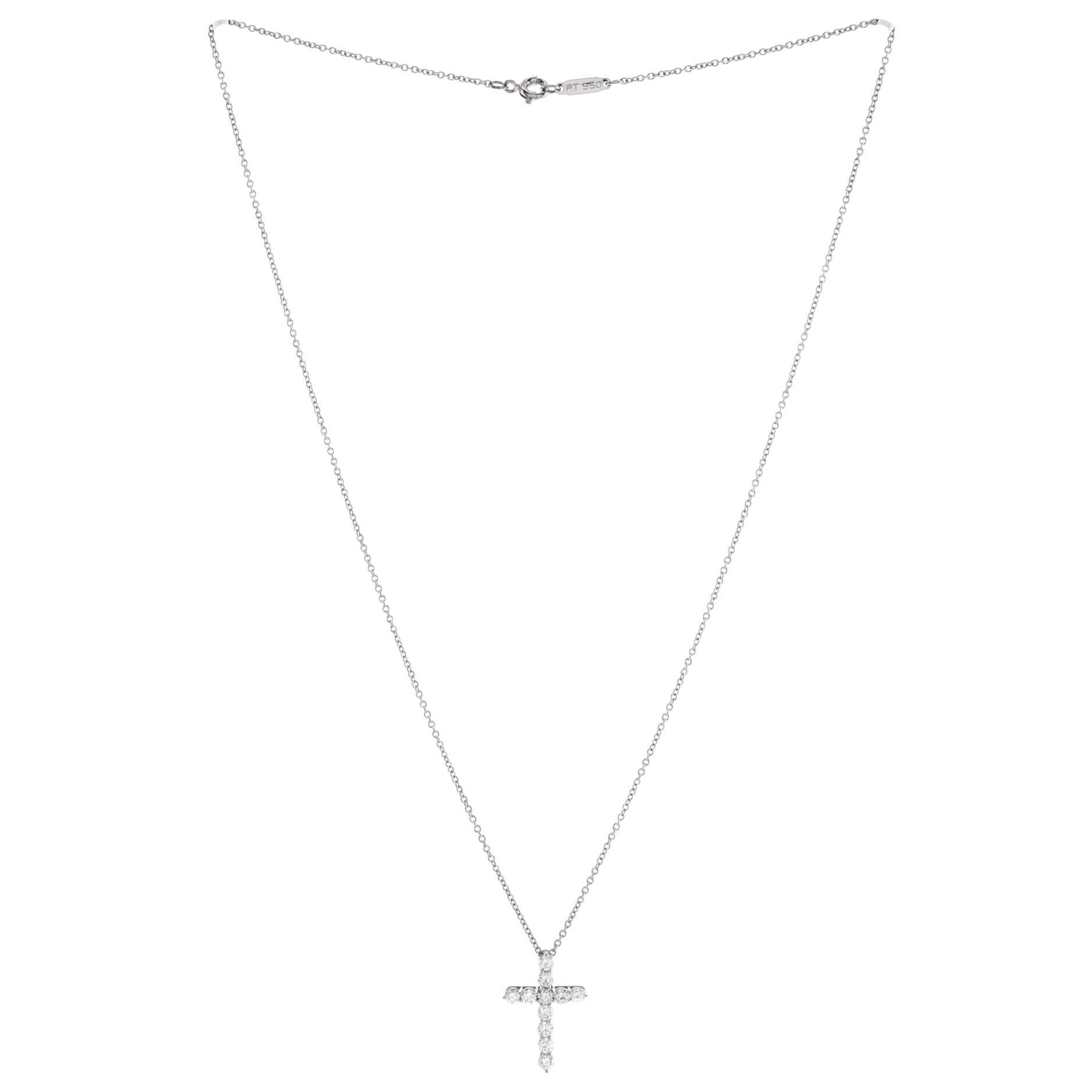 diamond cross necklace tiffany and co