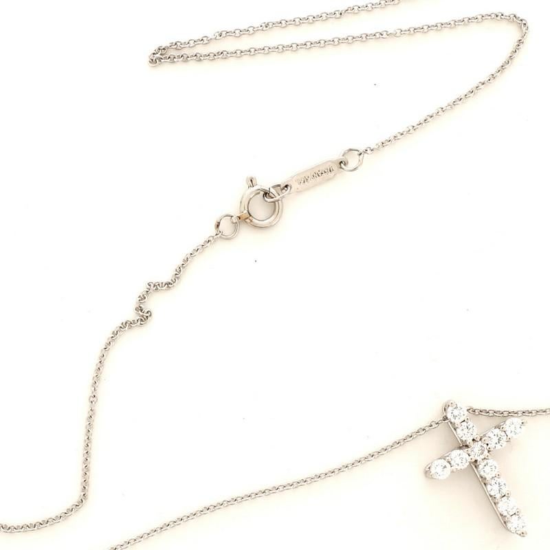 Women's Tiffany & Co. Cross Pendant Necklace Platinum and Diamonds Small