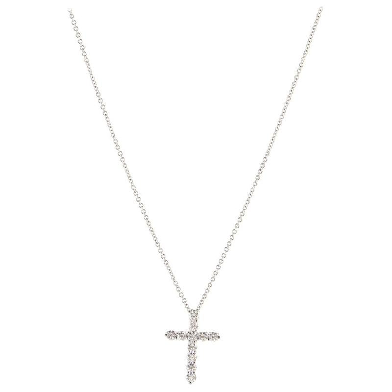 diamond cross necklace tiffany 