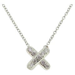 Tiffany & Co. Cross Stitch Diamond Necklace