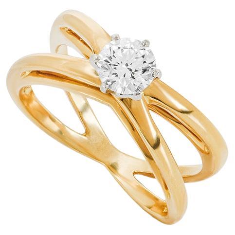 Tiffany & Co. Bague de fiançailles à diamant croisé 0,40 carat F/VVS2