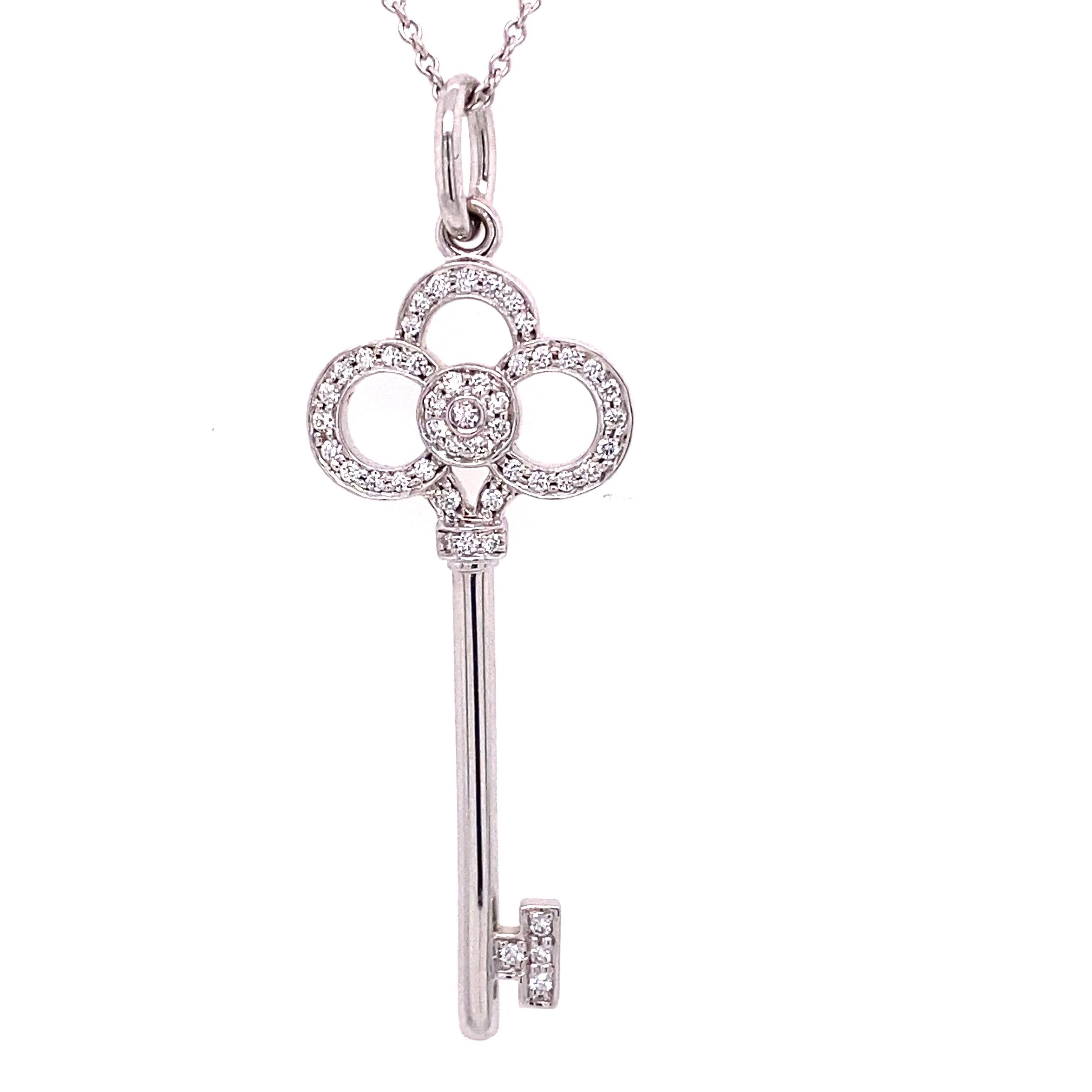 tiffany mini crown key pendant