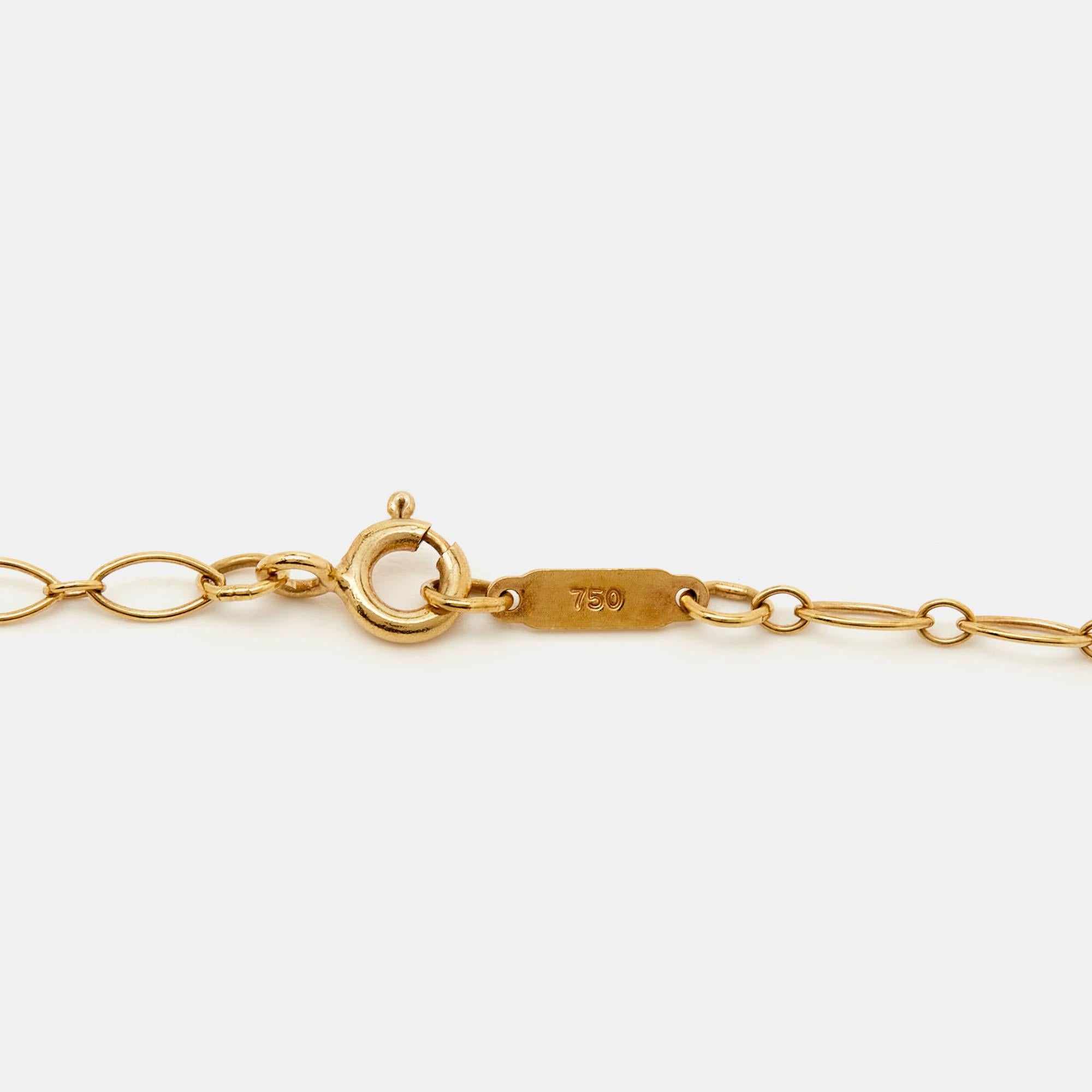 Tiffany & Co. Kronenschlüssel-Halskette mit Diamant-Anhänger, 18 Karat zweifarbiges Gold im Angebot 1