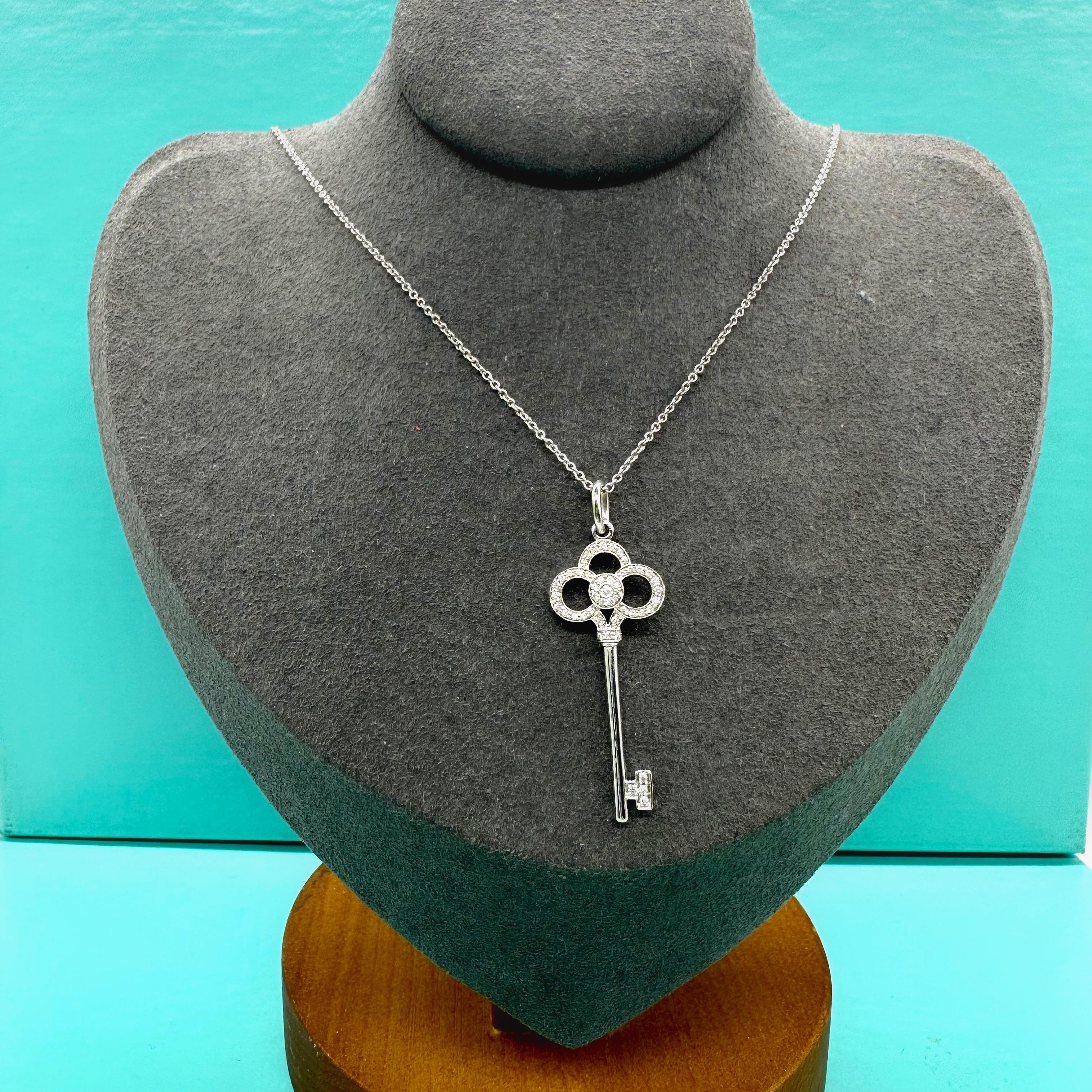 tiffany crown key necklace