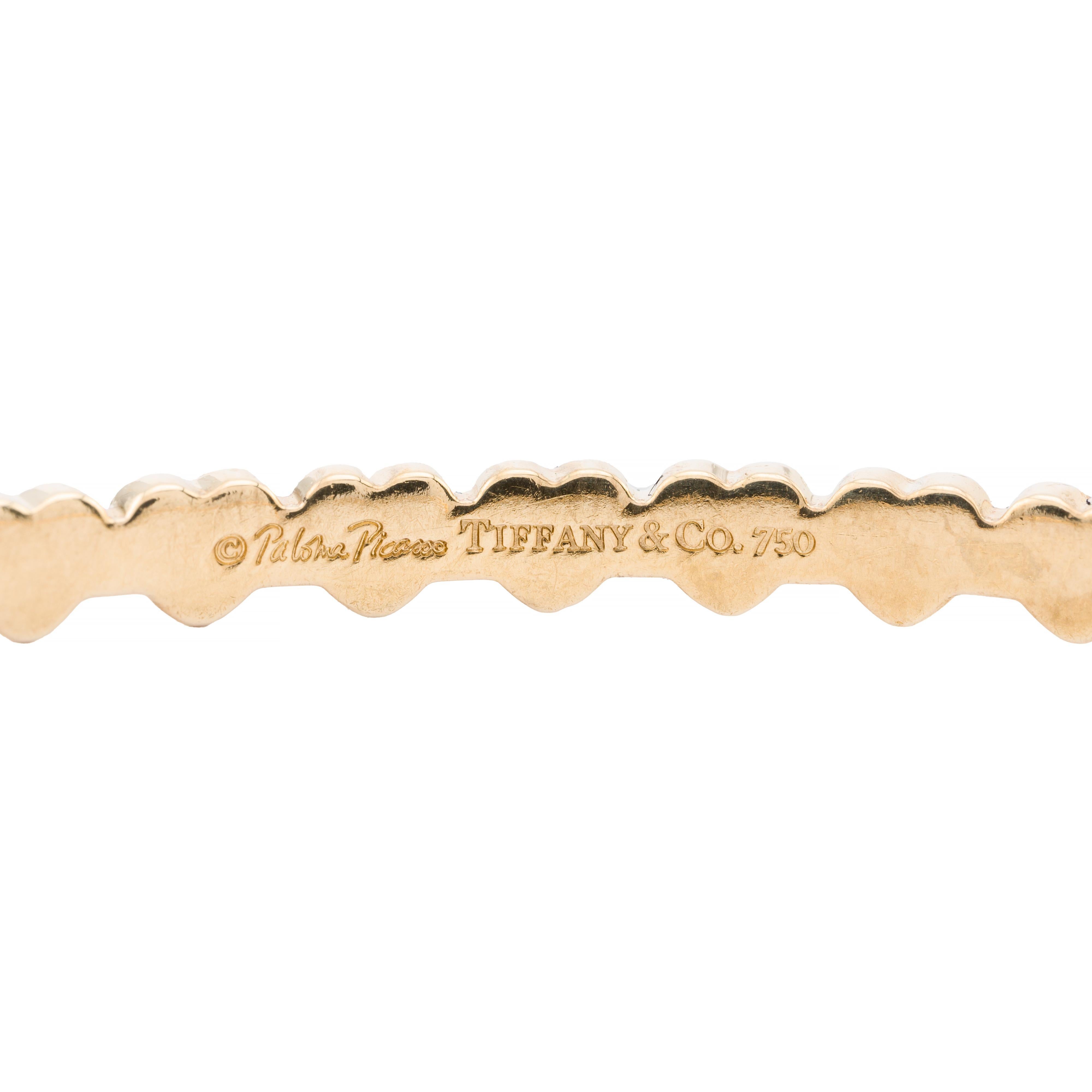 Aston Estate Jewelry stellt vor:

Ein zeitgenössisches Armreifarmband von Tiffany & Company aus 18 Karat Gold. Aus der Kollektion 