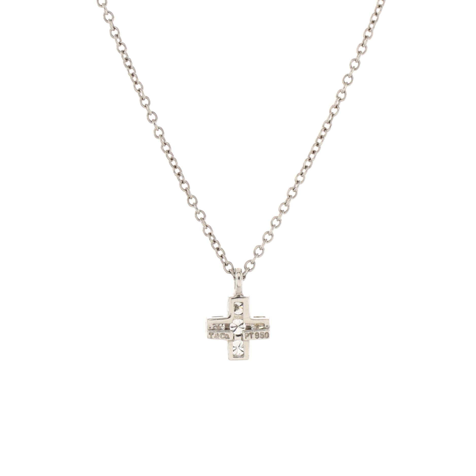 tiffany cross necklace