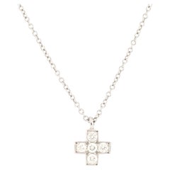 Tiffany & Co. Cruciform Cross Pendant Necklace Platinum and Diamonds