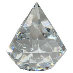 Tiffany &amp; Co., presse-papiers moderne en verre d'art en cristal avec diamants facettés