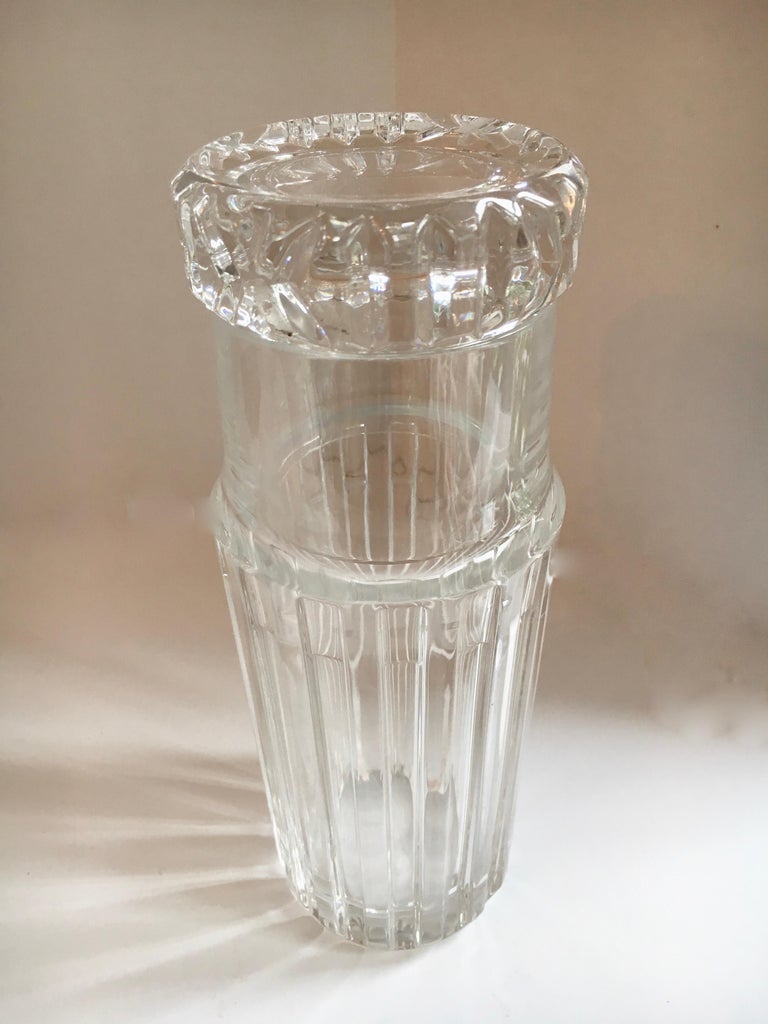 Tiffany and Co. Crystal Bedside Water Carafe with Glass at 1stDibs