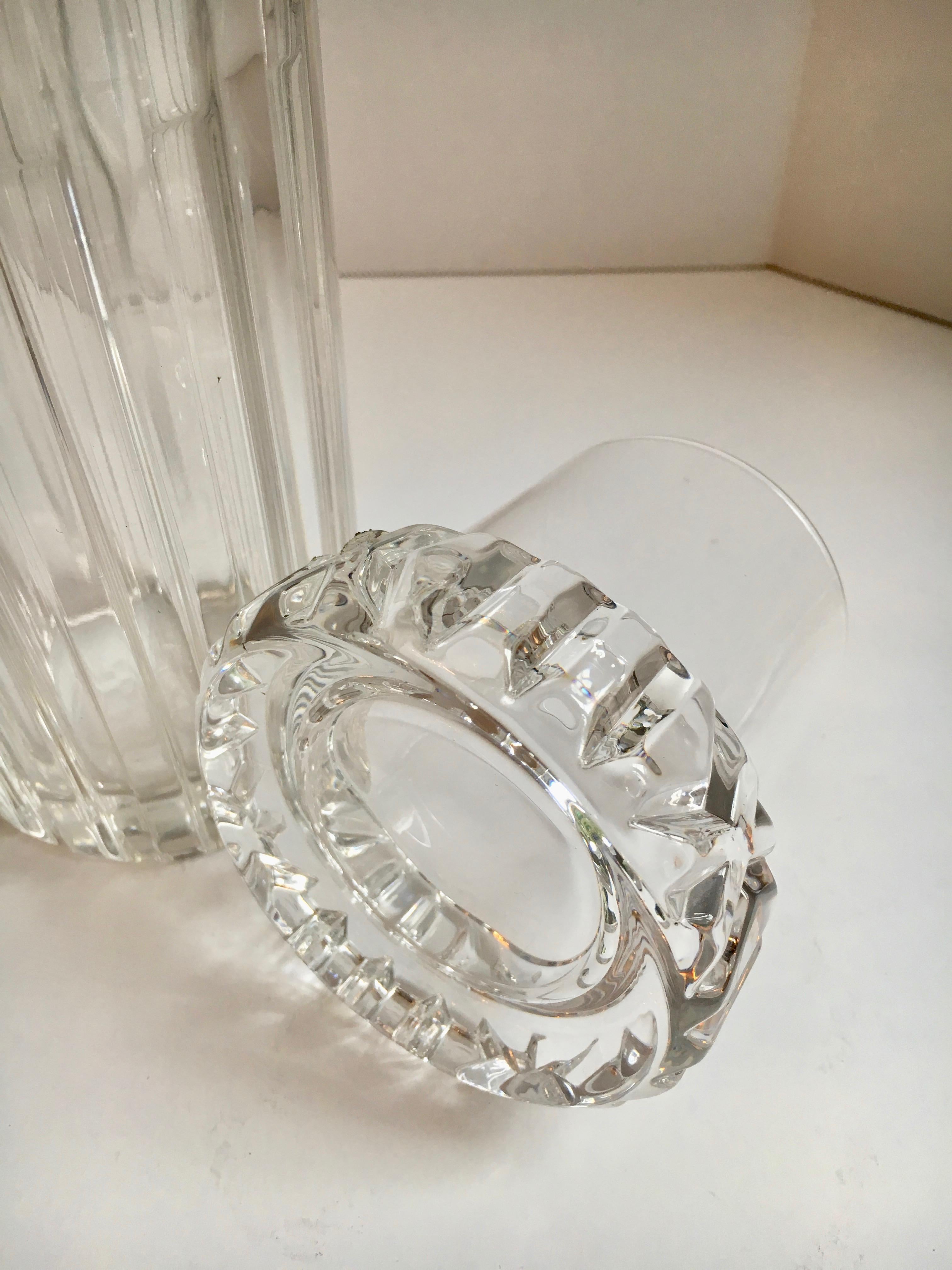Modern Tiffany & Co. Crystal Bedside Water Carafe with Glass