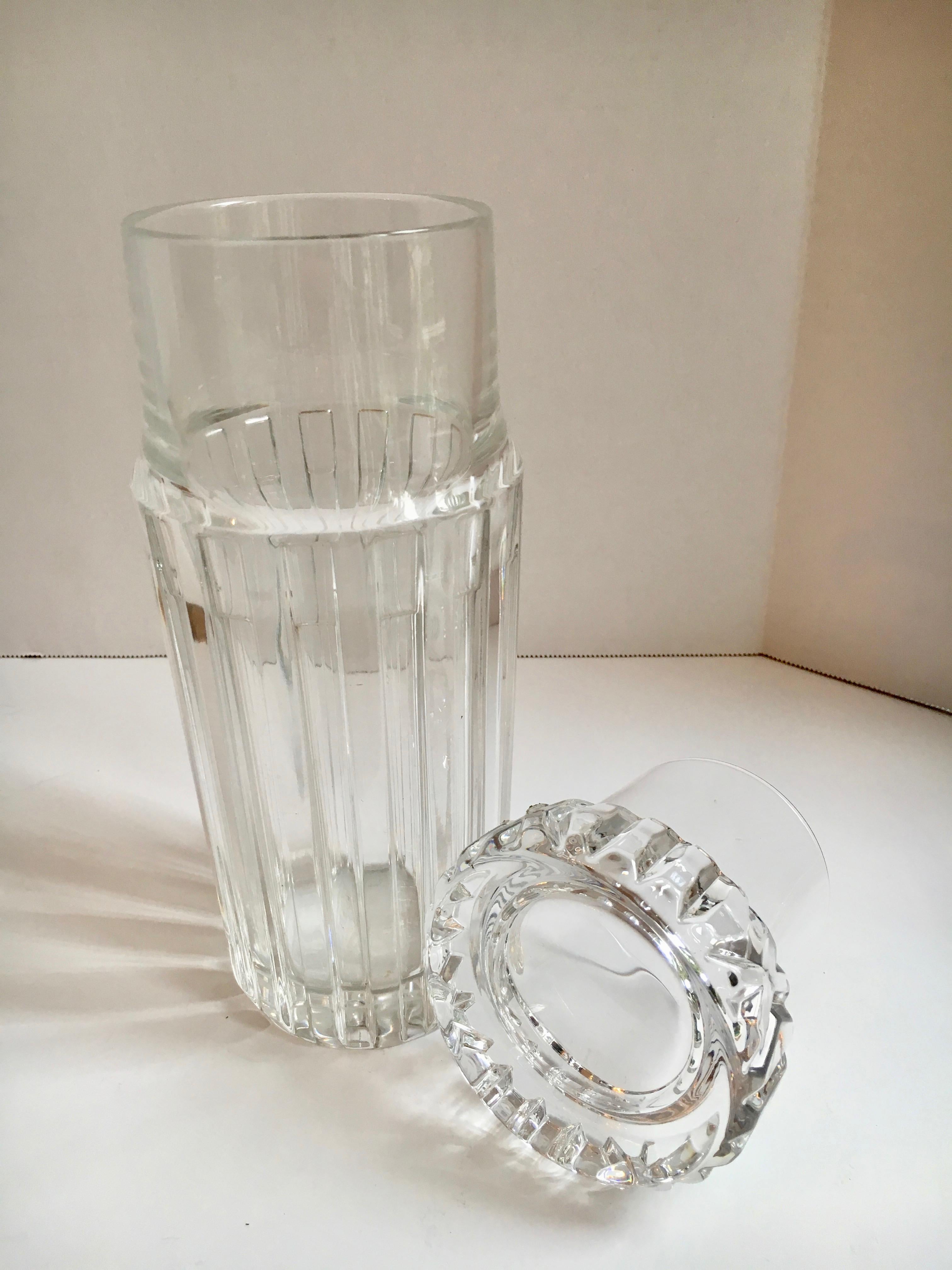 Tiffany & Co. Crystal Bedside Water Carafe with Glass In Good Condition In Los Angeles, CA