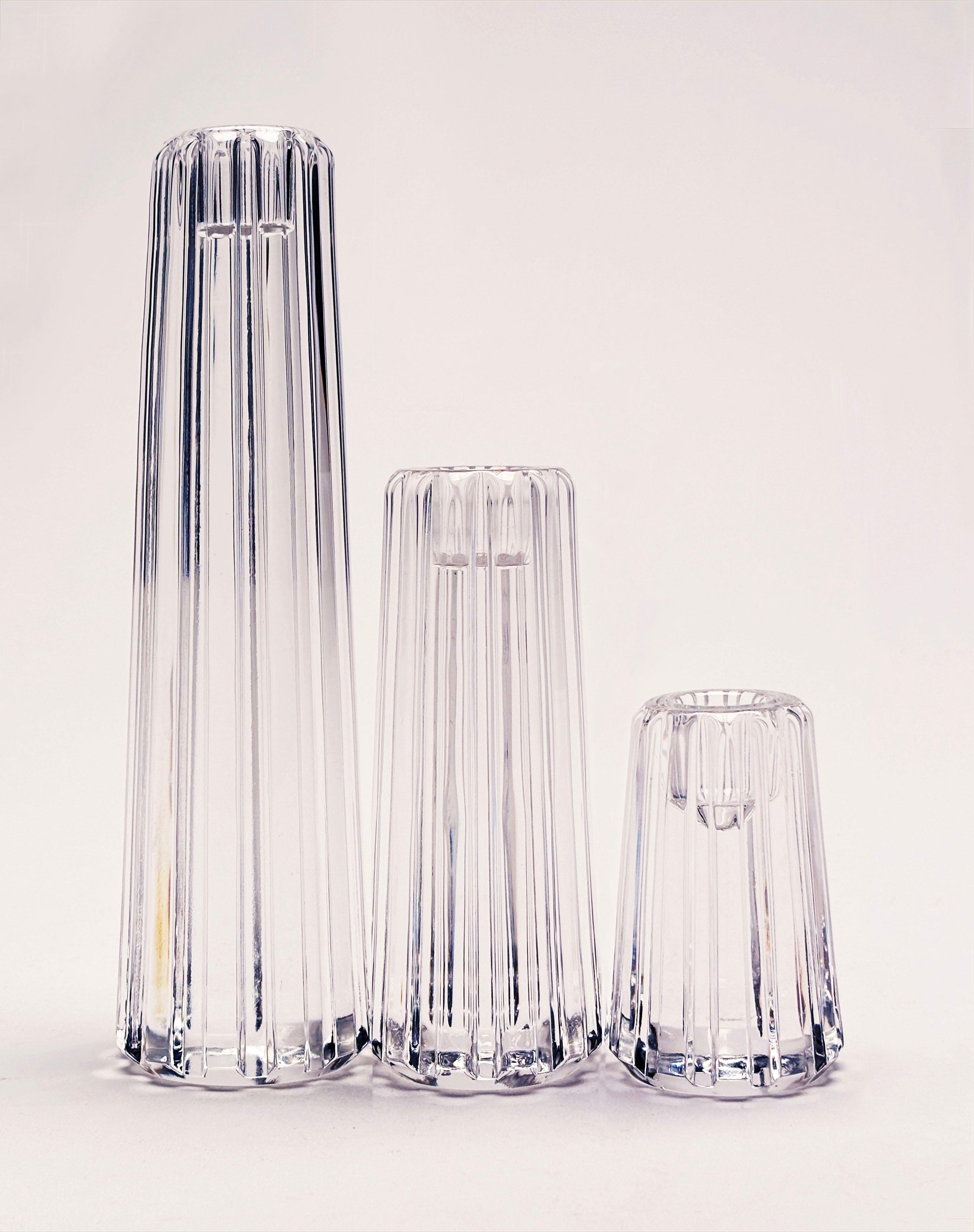 Art Nouveau Tiffany & Co. Trio di candele di cristallo in vendita