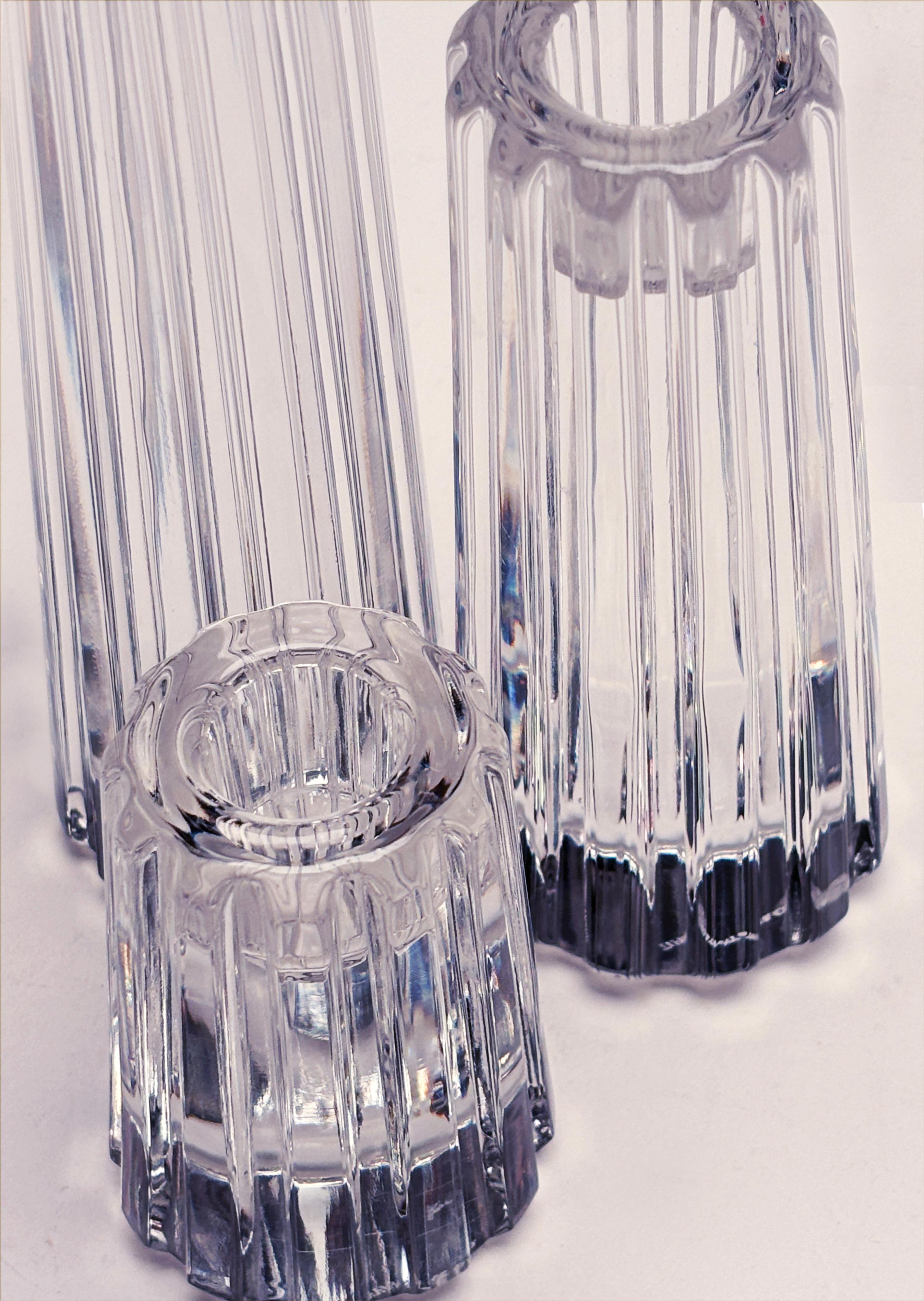 Americano Tiffany & Co. Trio di candele di cristallo in vendita