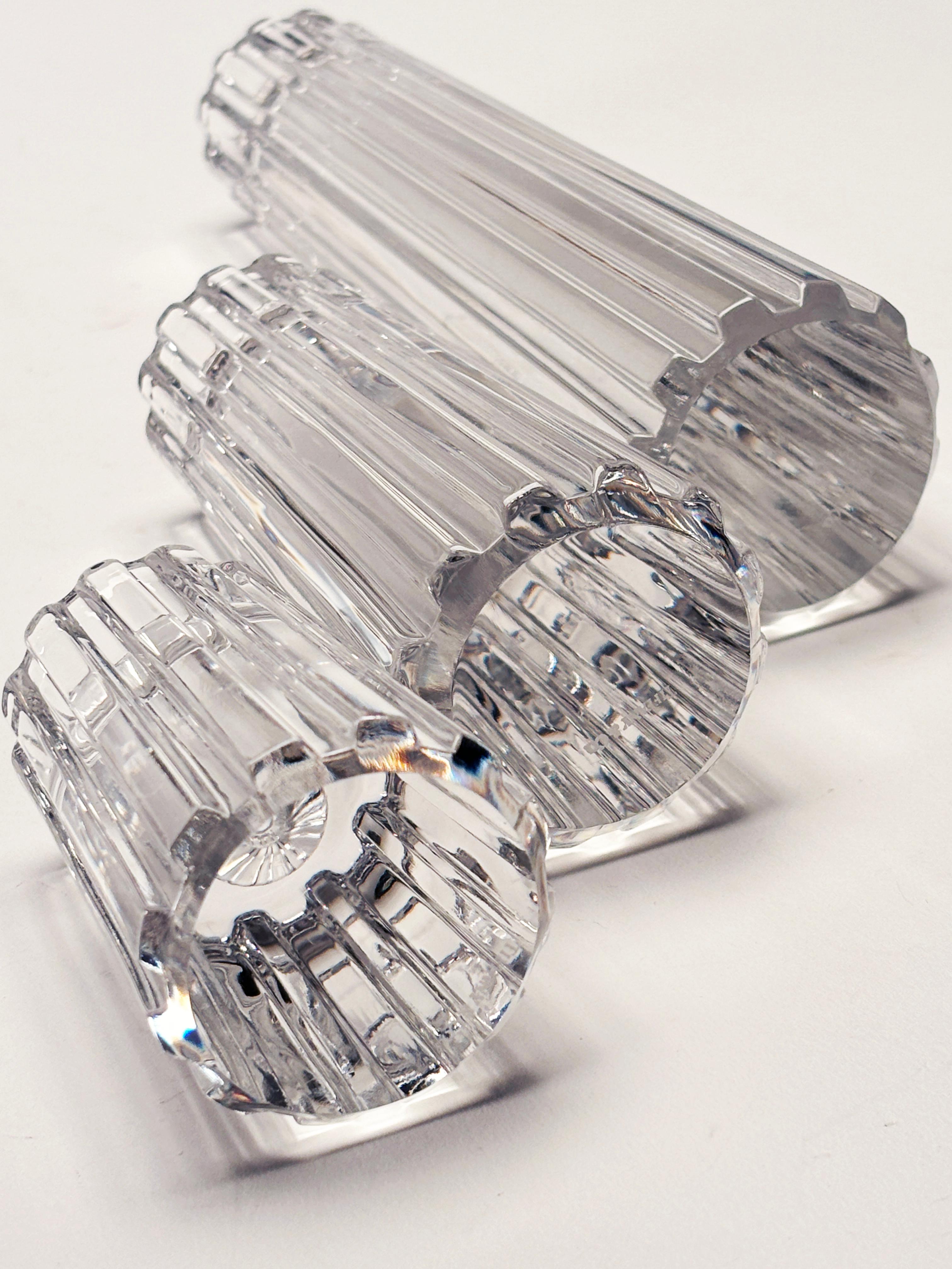 Tiffany & Co. Trio di candele di cristallo in vendita 1