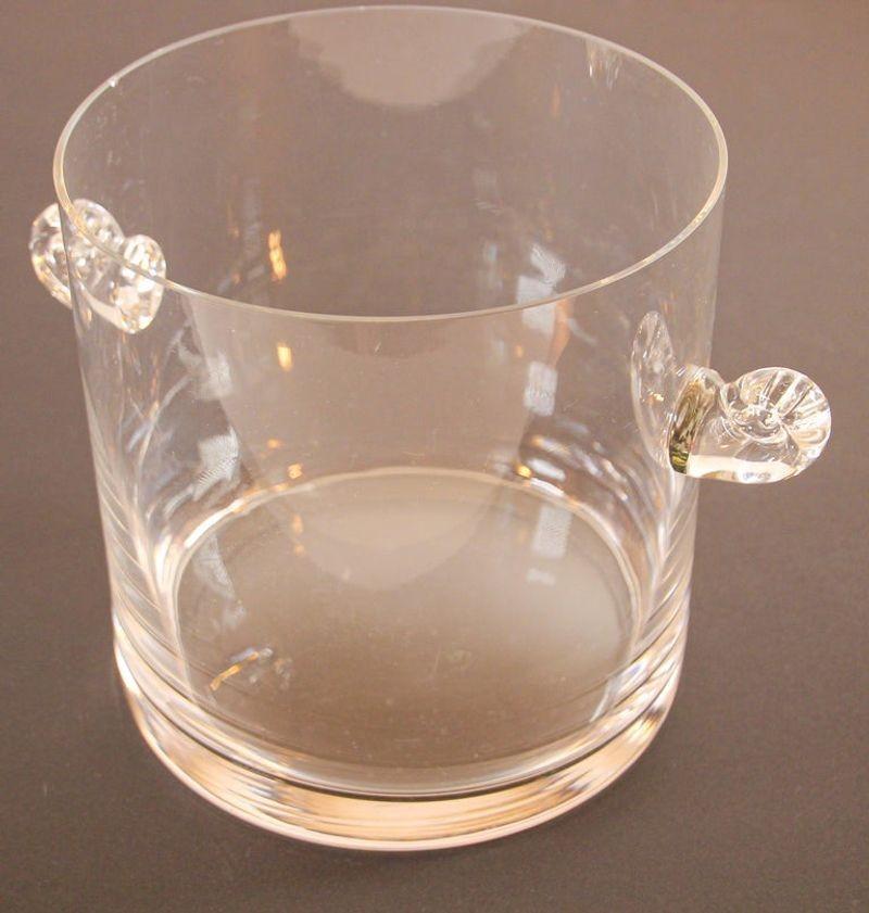 Moderne Seau à glace à champagne en cristal Tiffany & Co des années 1980 en vente