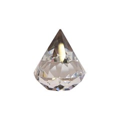 Tiffany & Co. Crystal Glass Diamond Faceted Paperweight