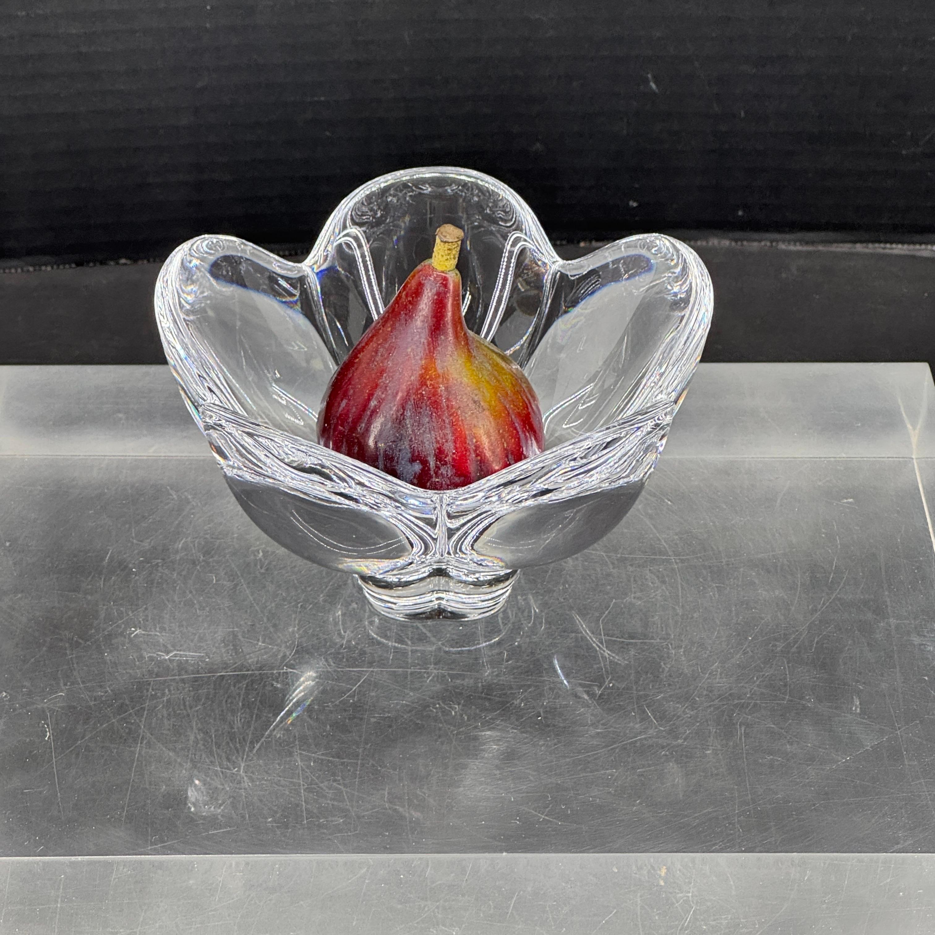 Tiffany & Co Crystal Lotus Flower Glass Bowl 3