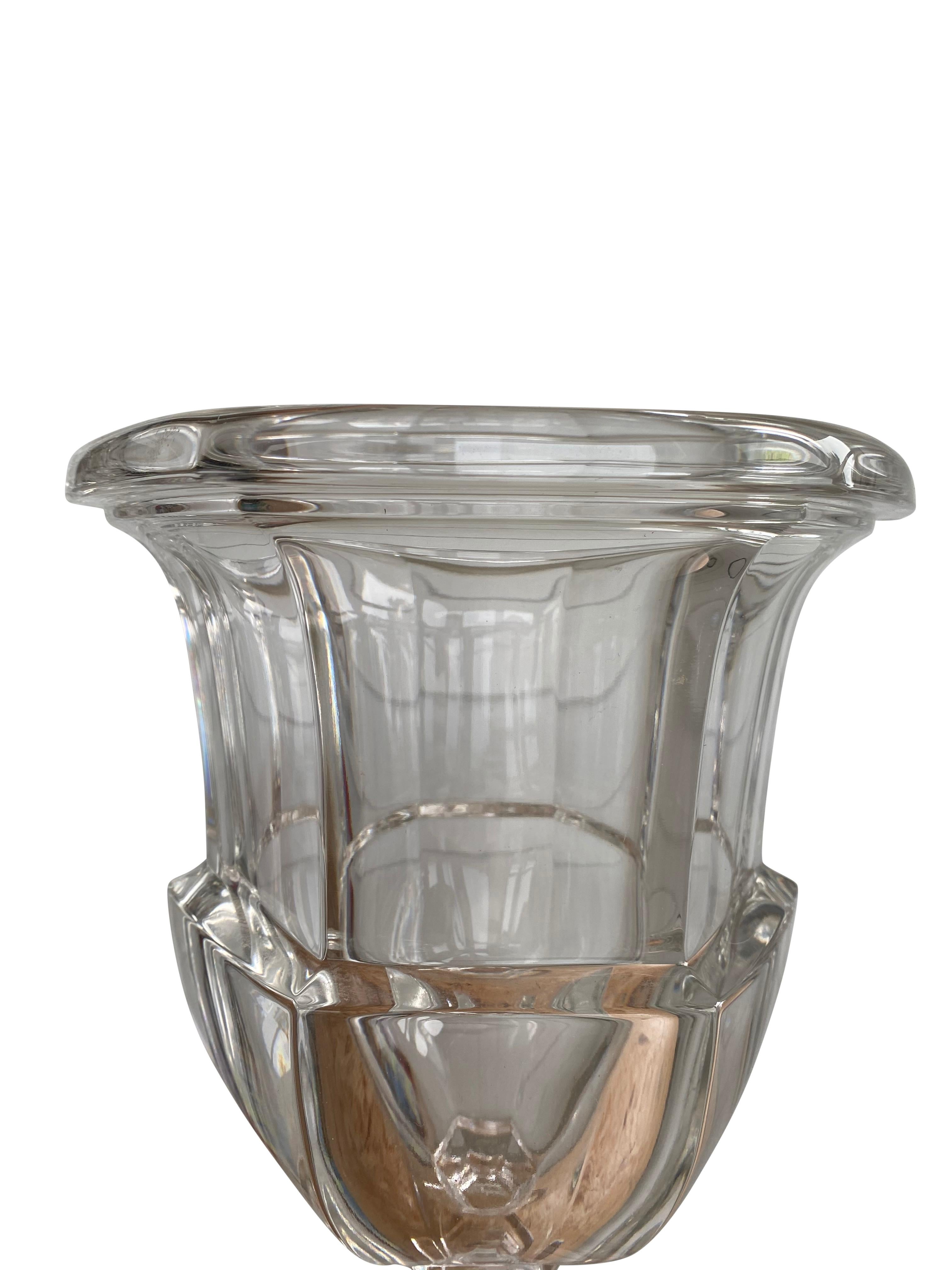 Neoclassical Tiffany & Co. Crystal Vase of Campana Form For Sale