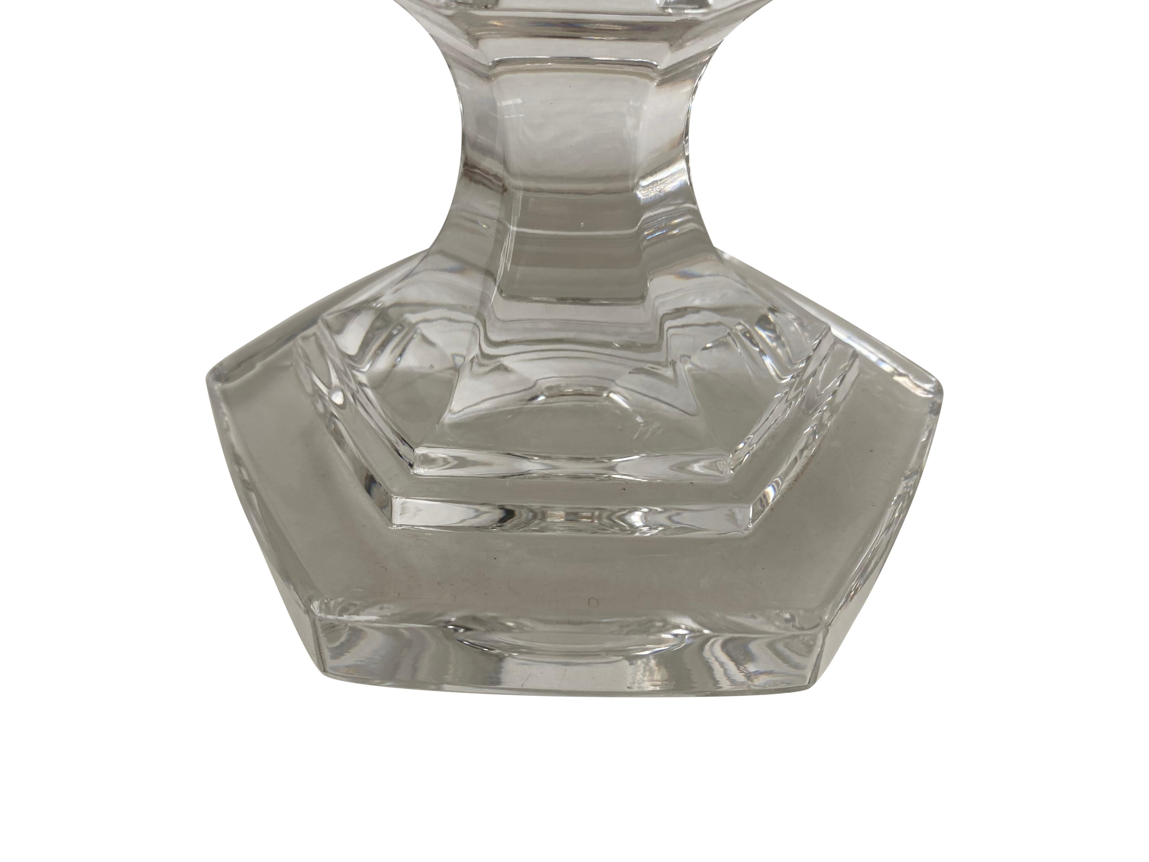 20th Century Tiffany & Co. Crystal Vase of Campana Form For Sale