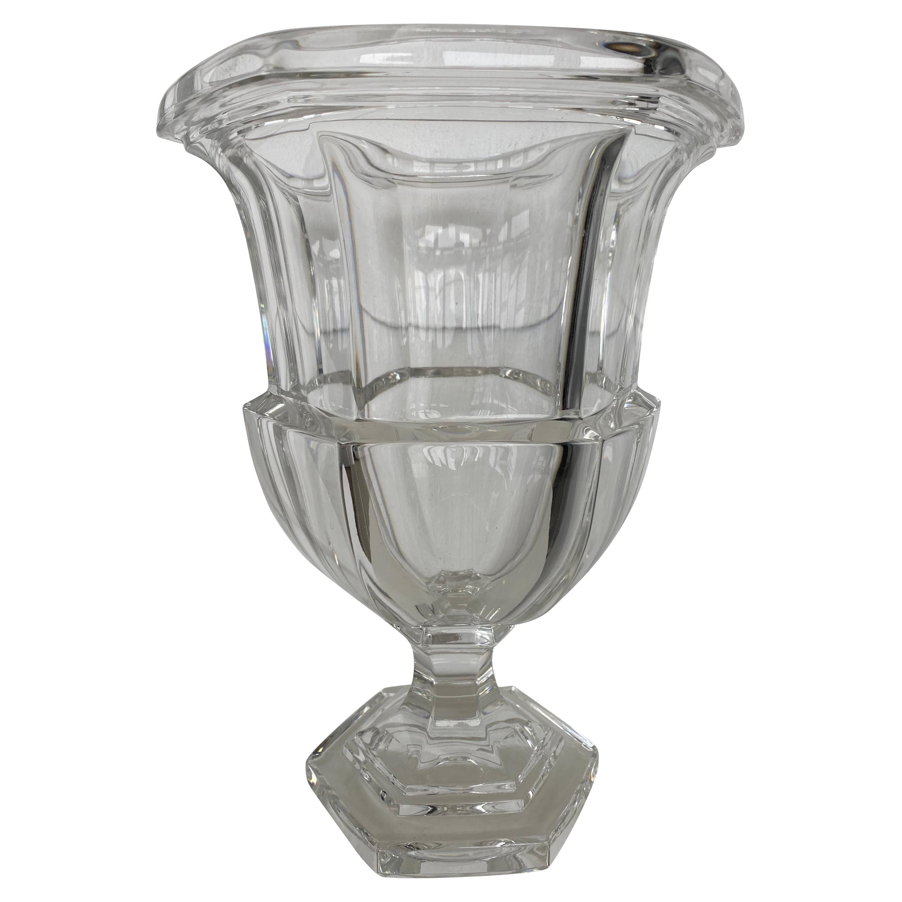 Tiffany & Co. Crystal Vase of Campana Form For Sale
