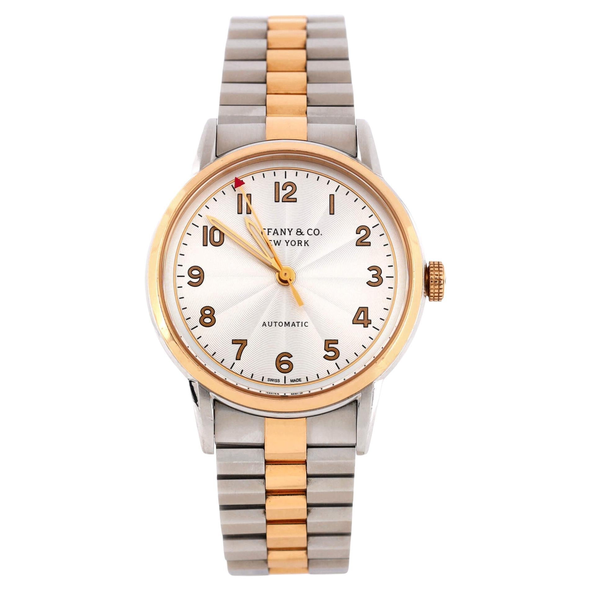 Tiffany & Co. CT60 3-Hand Automatic Watch Stainless Steel and Rose Gold 34
