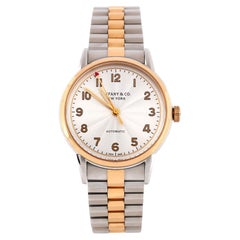 Tiffany & Co. CT60 Orologio automatico a 3 lancette in acciaio e oro rosa 34