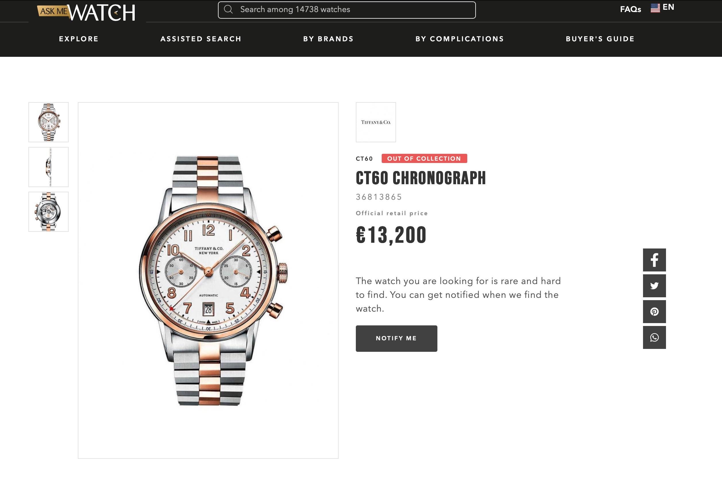 Golding & Co CT60 Chronograph 18K Rose Gold & S/Steel Automatic 42mm Mens' Watch 6