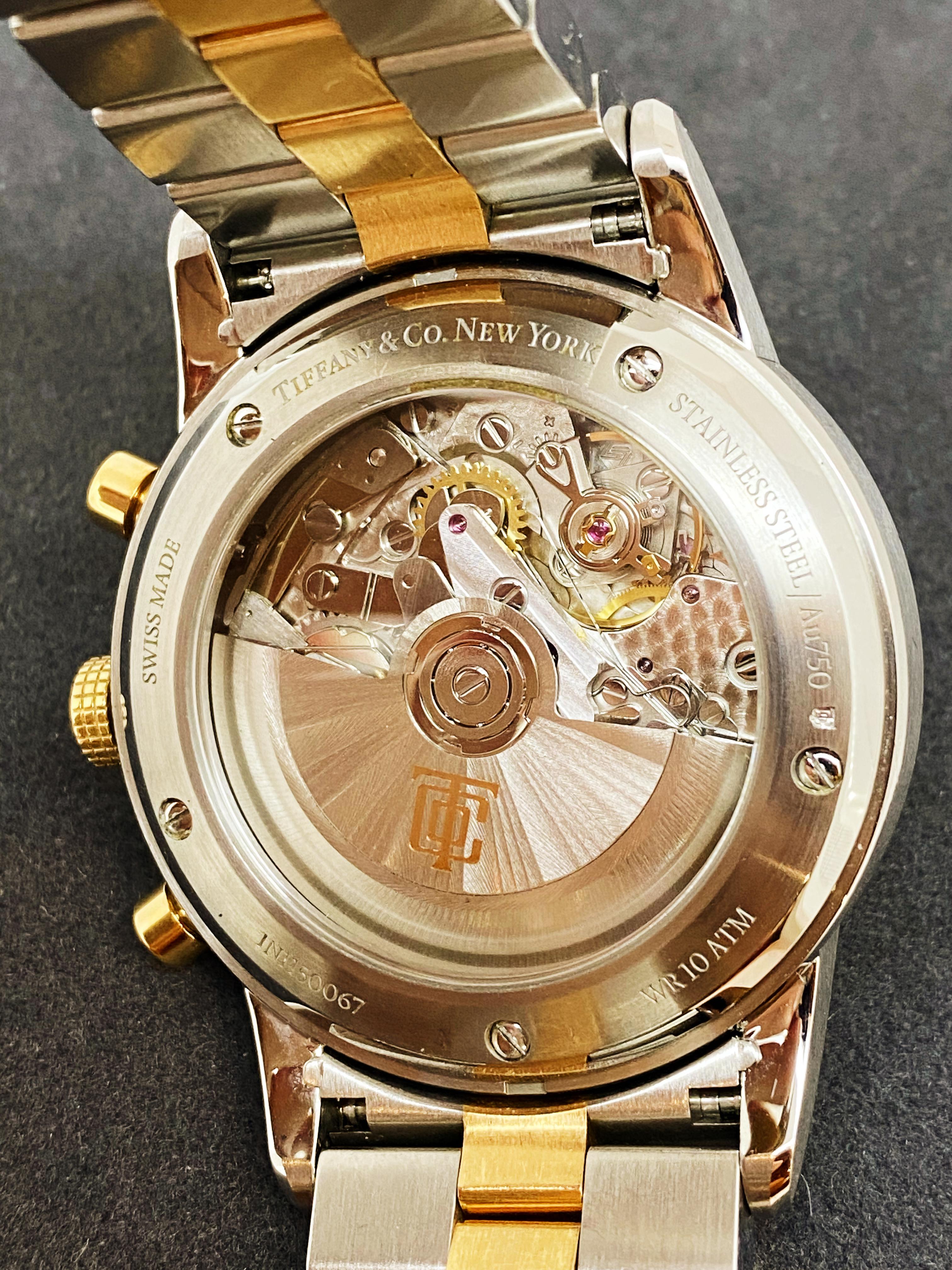  Golding & Co CT60 Chronograph 18K Rose Gold & S/Steel Automatic 42mm Mens' Watch Pour hommes 