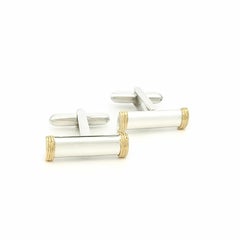 Tiffany & Co Cufflinks 18k Gold Sterling Silver Estate