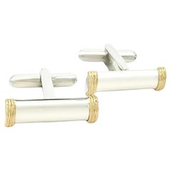 Tiffany & Co Cufflinks 18k Gold Sterling Silver Estate