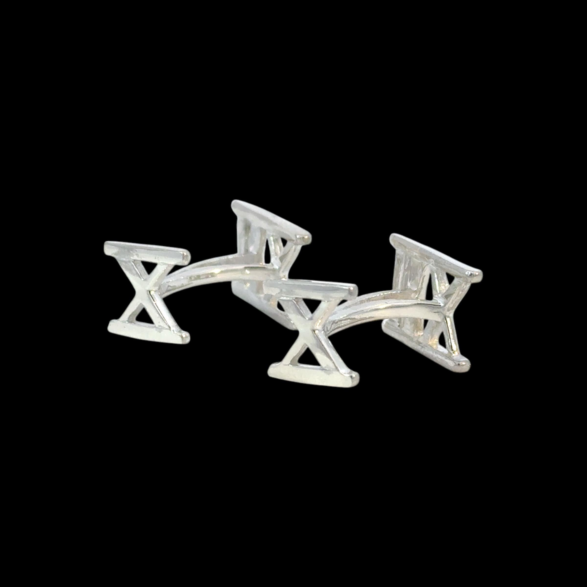 Men's Tiffany & Co Cufflinks Sterling Silver 6.20 Grams Estate For Sale