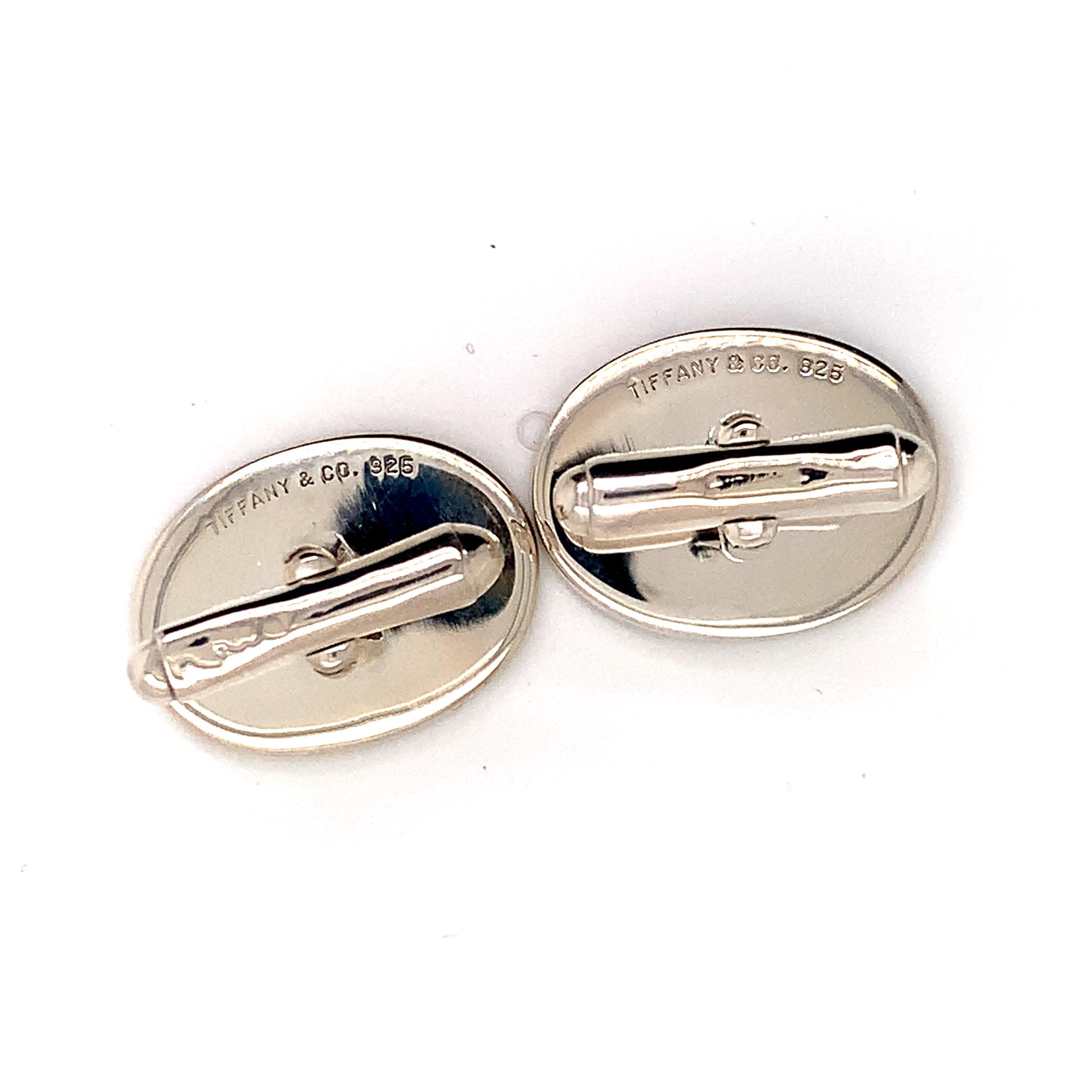 Tiffany & Co. Estate Cufflinks Sterling Silver 925 15.3 Grams For Sale 2