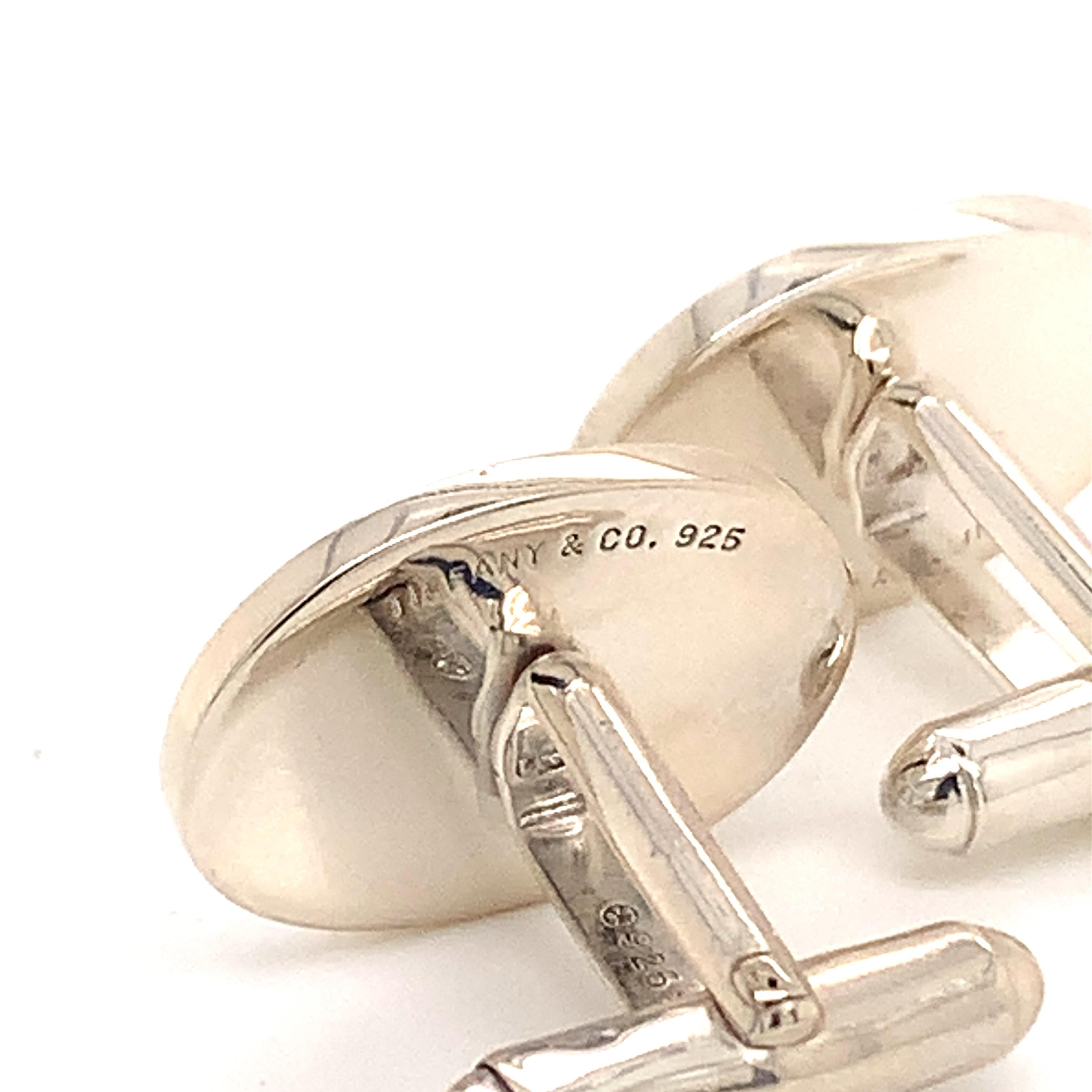 Tiffany & Co. Estate Cufflinks Sterling Silver 925 15.3 Grams For Sale 4