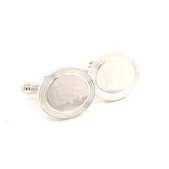 Tiffany & Co. Estate Cufflinks with Children Engraving Sterling Silver