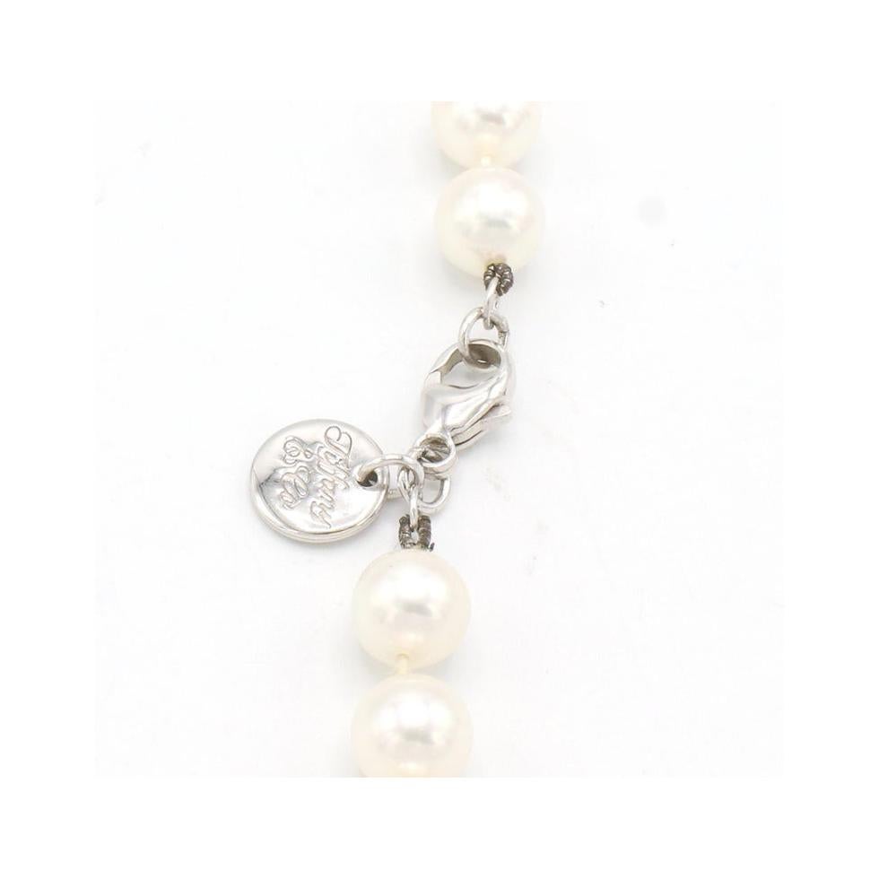 Tiffany & Co. Cultured Pearl 18 Karat White Gold Necklace  In Excellent Condition In  Baltimore, MD