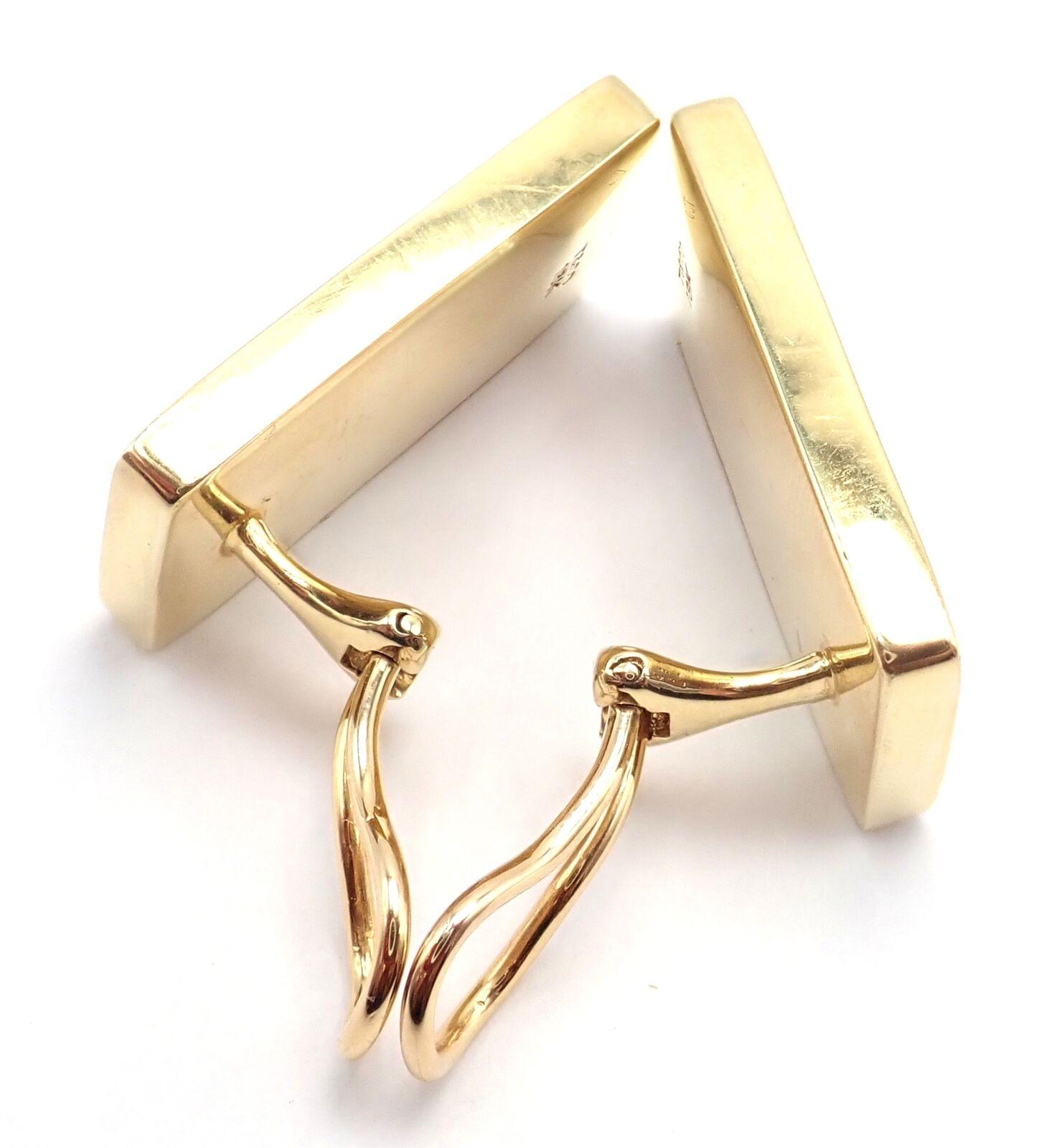 Tiffany & Co Cummings Inlaid Black Jade Mother Of Pearl Gold Domino Earrings For Sale 3