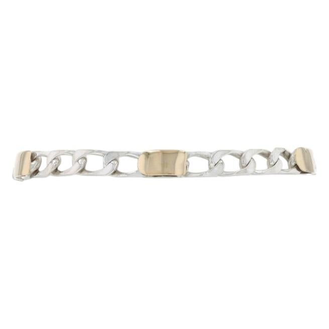 Tiffany & Co. Curb Chain Bracelet 7 1/2" - Sterling Silver 925 Yellow Gold 18k